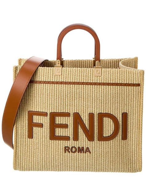 fendi brown sunshine tote